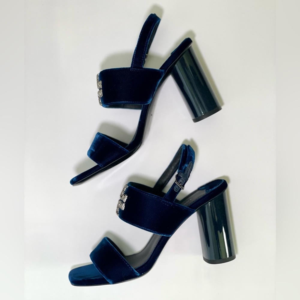 Tory Burch Eleanor Pave Slingback Sandal Blue